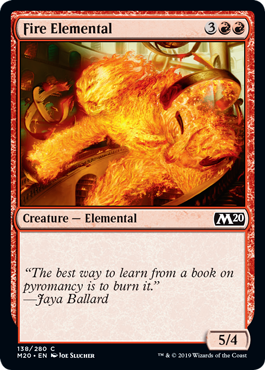 Fire Elemental (Magic 2020 Core Set) Light Play