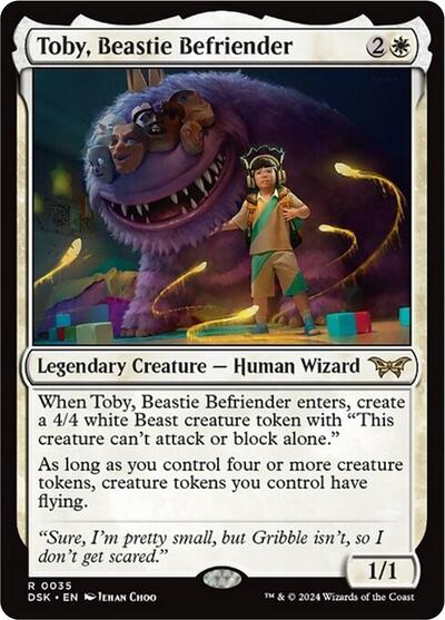 Toby, Beastie Befriender (Duskmourn: House of Horror) Light Play Foil
