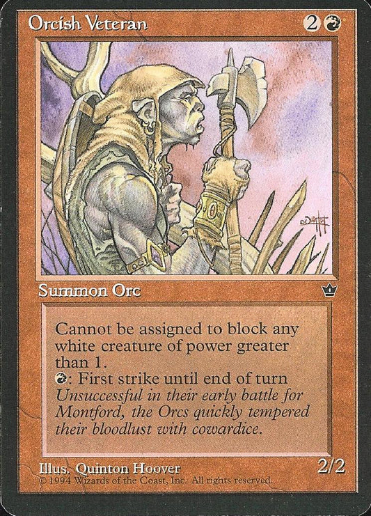 Orcish Veteran (Hoover) (Fallen Empires) Light Play