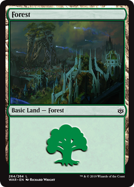 Forest (264) (War of the Spark) Light Play