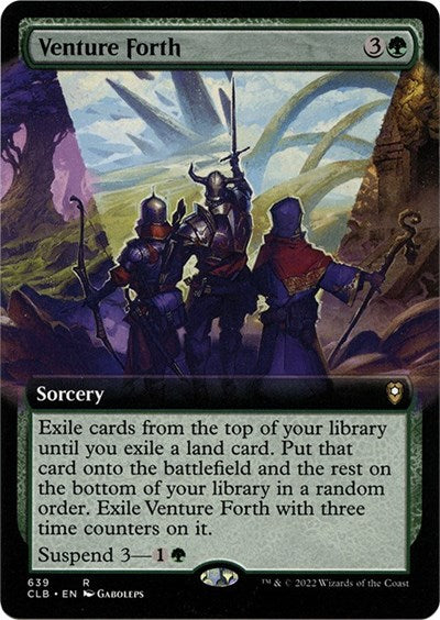 Venture Forth (Extended Art) (Commander Legends: Battle for Baldur's Gate) Light Play