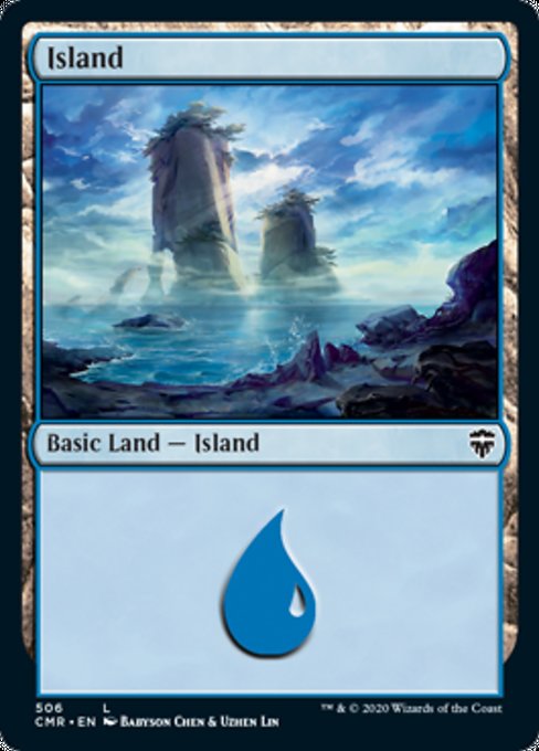 Island (506) (Commander 2020 Commander Legends) Light Play