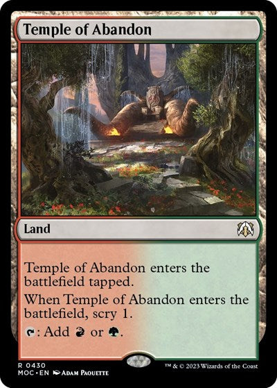 Temple of Abandon (Commander: March of the Machine) Light Play