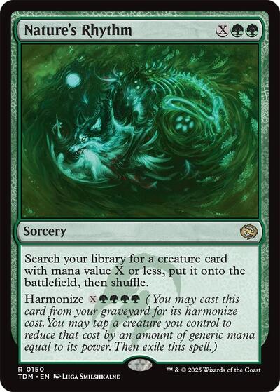 Nature's Rhythm (Tarkir: Dragonstorm) Light Play Foil