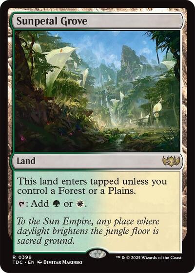 Sunpetal Grove (Commander: Tarkir: Dragonstorm) Light Play