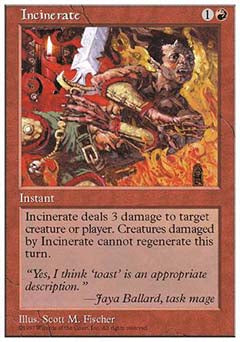 Incinerate (5th Edition) Light Play