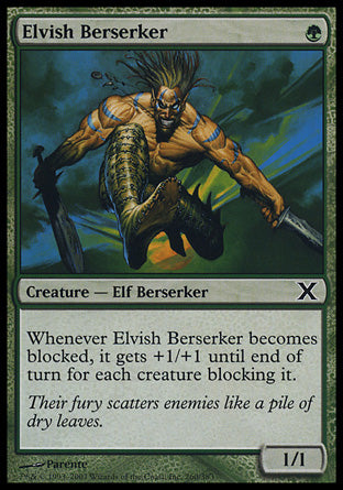 Elvish Berserker (10th Edition) Light Play