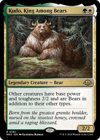 Kudo, King Among Bears (Modern Horizons 3) Light Play Foil