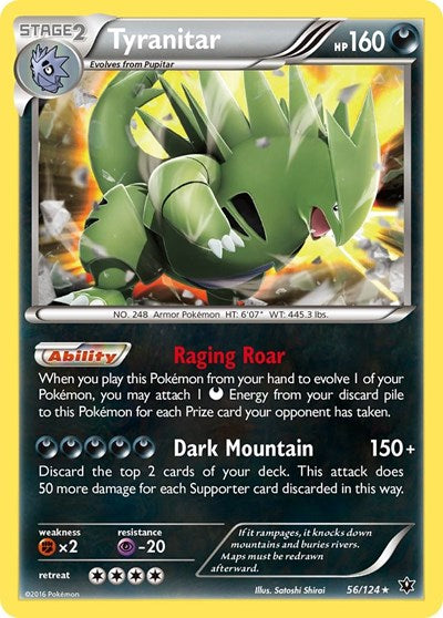 Tyranitar (XY - Fates Collide) Light Play Reverse Holofoil
