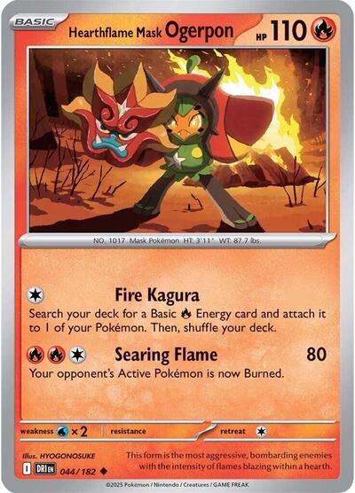 Hearthflame Mask Ogerpon (SV10: Destined Rivals) Light Play