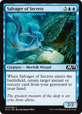Salvager of Secrets (Magic 2019 Core Set) Light Play