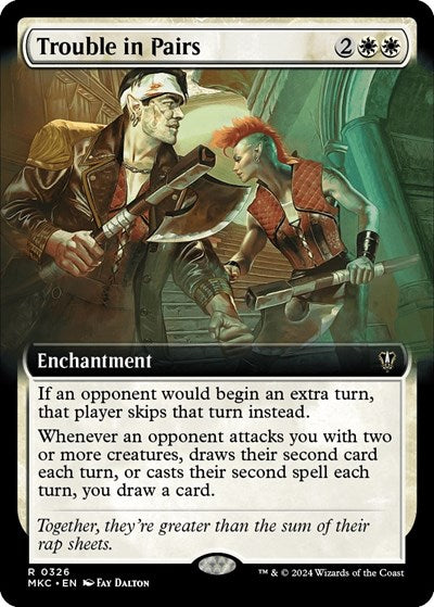 Trouble in Pairs (Extended Art) (Commander: Murders at Karlov Manor) Near Mint