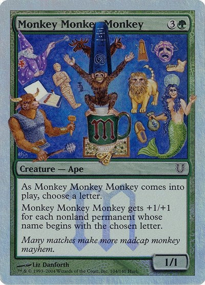 Monkey Monkey Monkey (Alternate Foil) (Unhinged) Light Play Foil