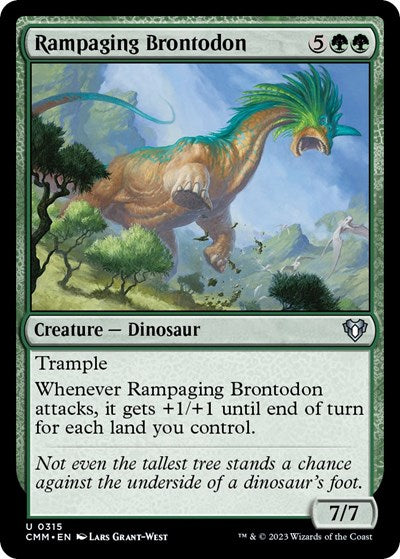 Rampaging Brontodon (Commander Masters) Light Play