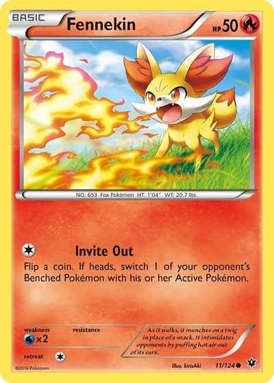 Fennekin (11) (XY - Fates Collide) Light Play