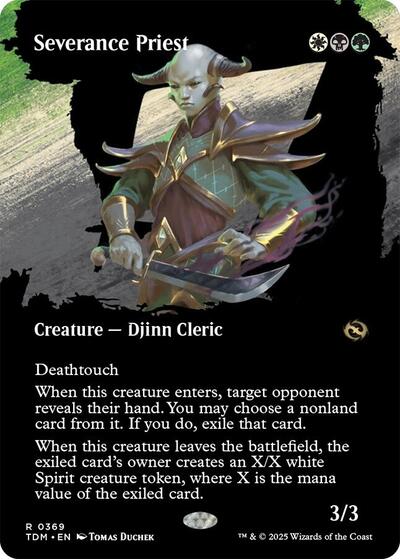 Severance Priest (Borderless) (Tarkir: Dragonstorm) Light Play Foil