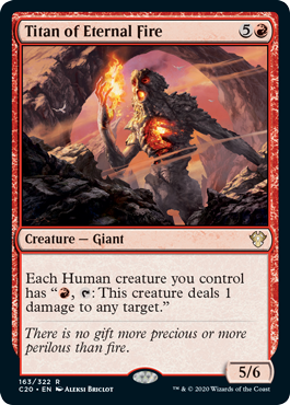 Titan of Eternal Fire (Commander 2020 Ikoria) Light Play
