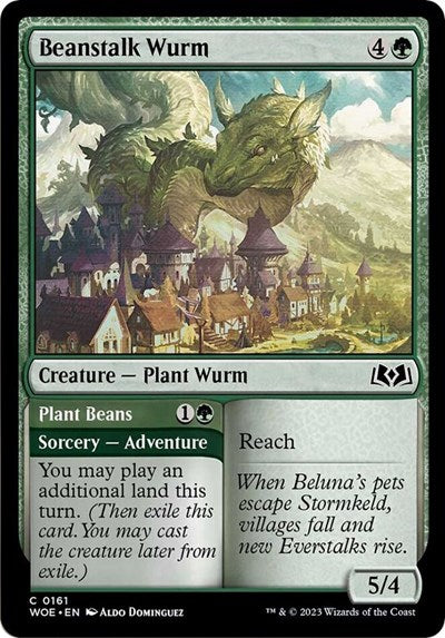 Beanstalk Wurm (Wilds of Eldraine) Light Play