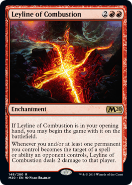 Leyline of Combustion (Magic 2020 Core Set) Light Play Foil