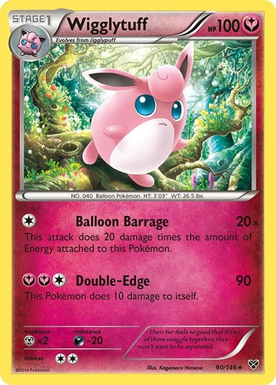 Wigglytuff (90) (XY Base Set) Medium Play