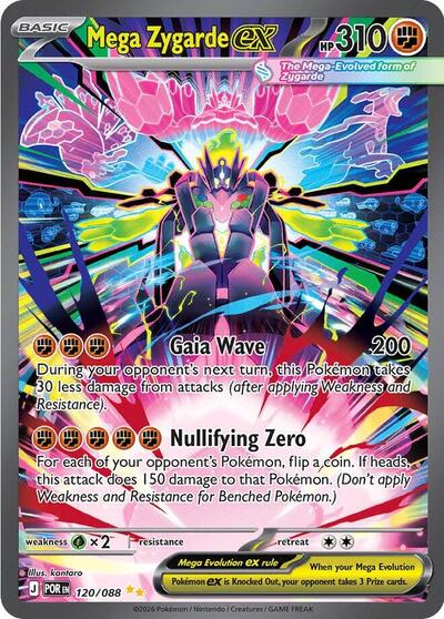 Mega Zygarde ex - 120 (ME03: Perfect Order) Near Mint Holofoil
