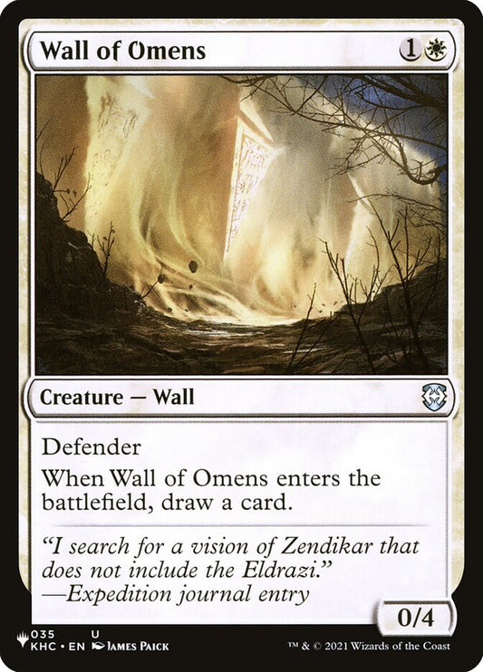 Wall of Omens (KHC) (The List) Light Play