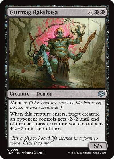 Gurmag Rakshasa (Tarkir: Dragonstorm) Light Play Foil