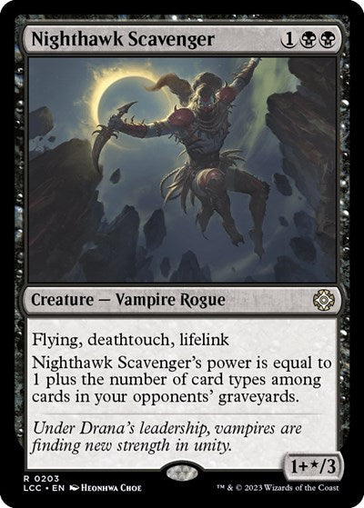 Nighthawk Scavenger (Commander: The Lost Caverns of Ixalan) Light Play