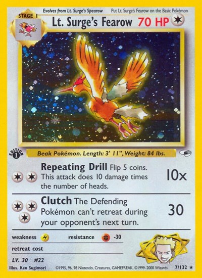Lt. Surge's Fearow (Gym Heroes) Damaged / Poor Holofoil Unlimited