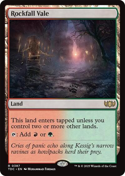 Rockfall Vale (Commander: Tarkir: Dragonstorm) Light Play
