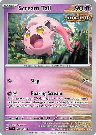 Scream Tail (SV: Prismatic Evolutions) Light Play Reverse Holofoil