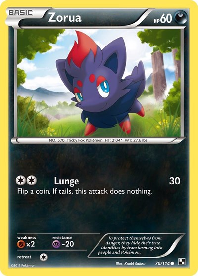 Zorua (Black and White) Damaged / Poor