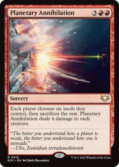 Planetary Annihilation (Commander: Edge of Eternities) Light Play