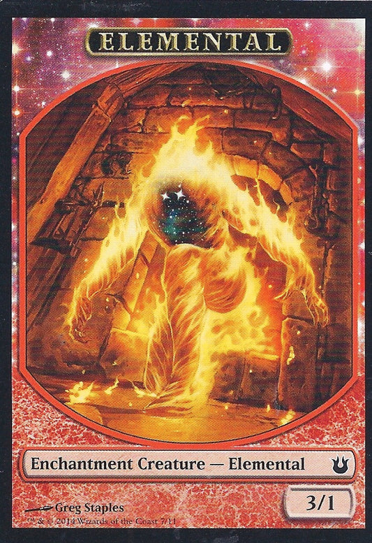 Elemental Token (Born of the Gods) Light Play