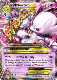 M Mewtwo EX (64) (XY - BREAKthrough) Light Play Holofoil