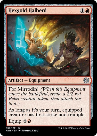 Hexgold Halberd (Phyrexia: All Will Be One) Light Play