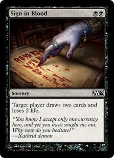 Sign in Blood (Magic 2010 Core Set) Medium Play