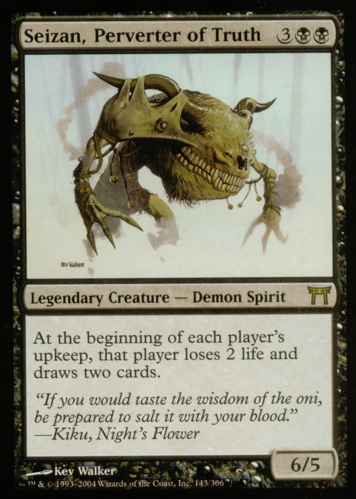 Seizan, Perverter of Truth (Champions of Kamigawa) Damaged / Poor Foil