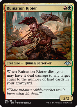 Ruination Rioter (Modern Horizons) Light Play Foil