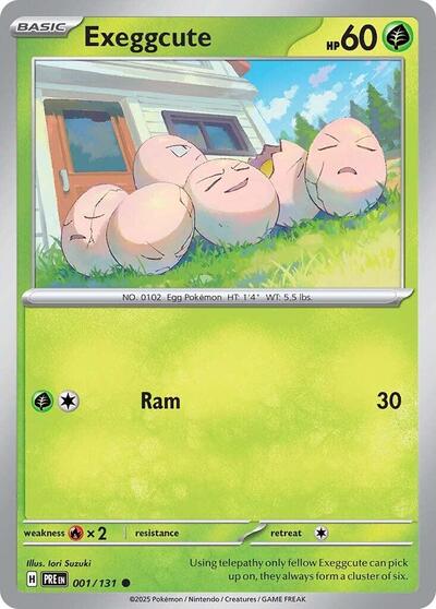 Exeggcute (SV: Prismatic Evolutions) Light Play Reverse Holofoil
