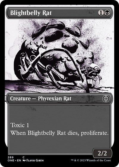 Blightbelly Rat (Showcase) (Phyrexia: All Will Be One) Light Play Foil