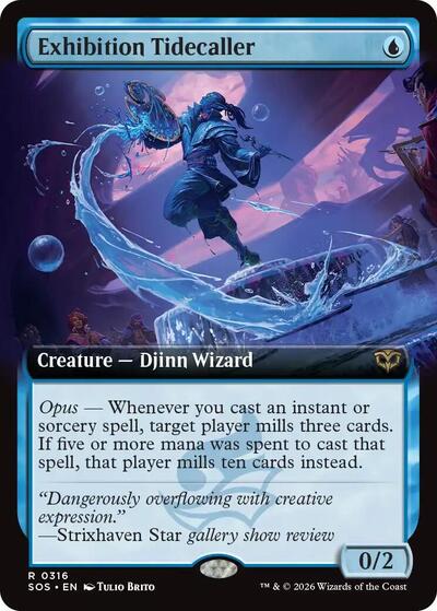 Exhibition Tidecaller (Extended Art) (Secrets of Strixhaven) Light Play Foil