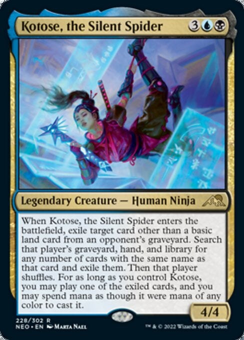 Kotose, the Silent Spider (Kamigawa: Neon Dynasty) Light Play