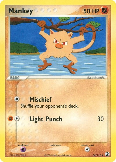 Mankey (FireRed & LeafGreen) Near Mint Reverse Holofoil