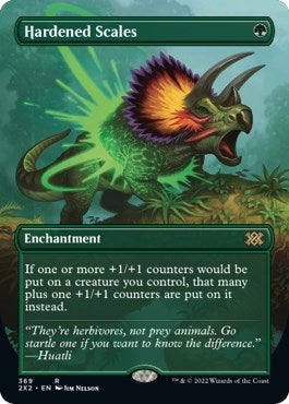 Hardened Scales (Borderless) (Double Masters 2022) Light Play Foil