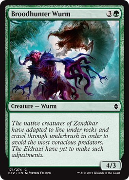 Broodhunter Wurm (Battle for Zendikar) Light Play Foil