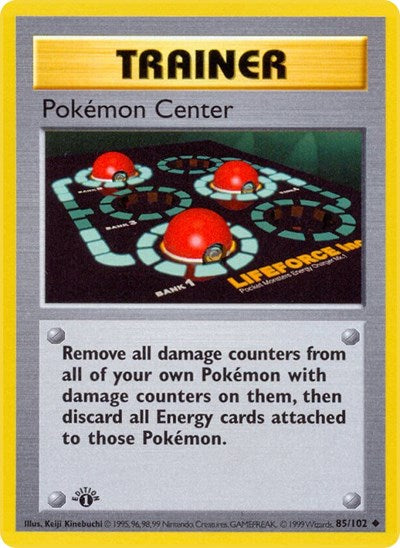 Pokemon Center (Base Set (Shadowless)) Light Play 1st Edition