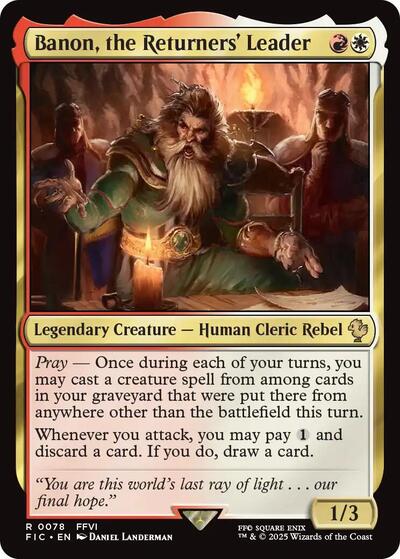 Banon, the Returners' Leader (Commander: FINAL FANTASY) Light Play