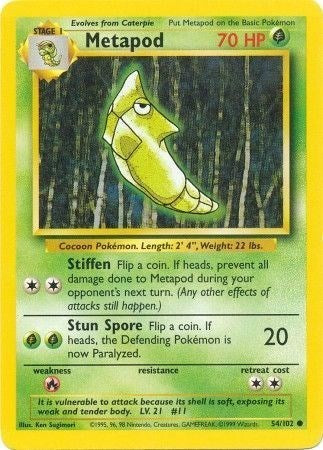 Metapod (Base Set) Damaged / Poor
