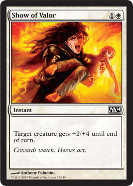 Show of Valor (Magic 2014 Core Set) Light Play
